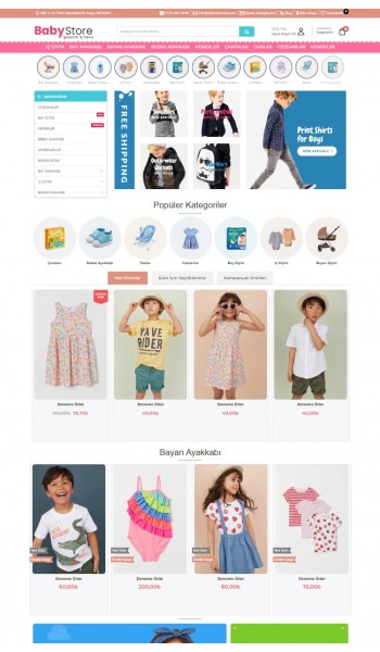 E-Commerce Market 3.x Baby Store Full Package